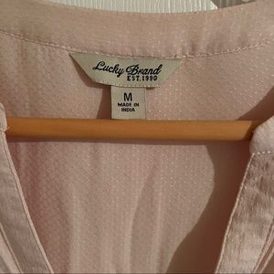 2/$18 Lucky Brand Oversized Pink Popover Blouse Sz. M